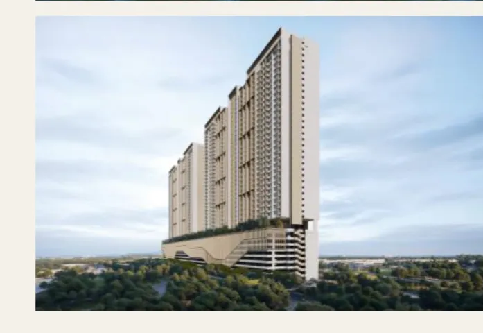 Hanya Wahyu tower architecture rising above greenery near Jalan Kuching, a transit-oriented development in Kuala Lumpur